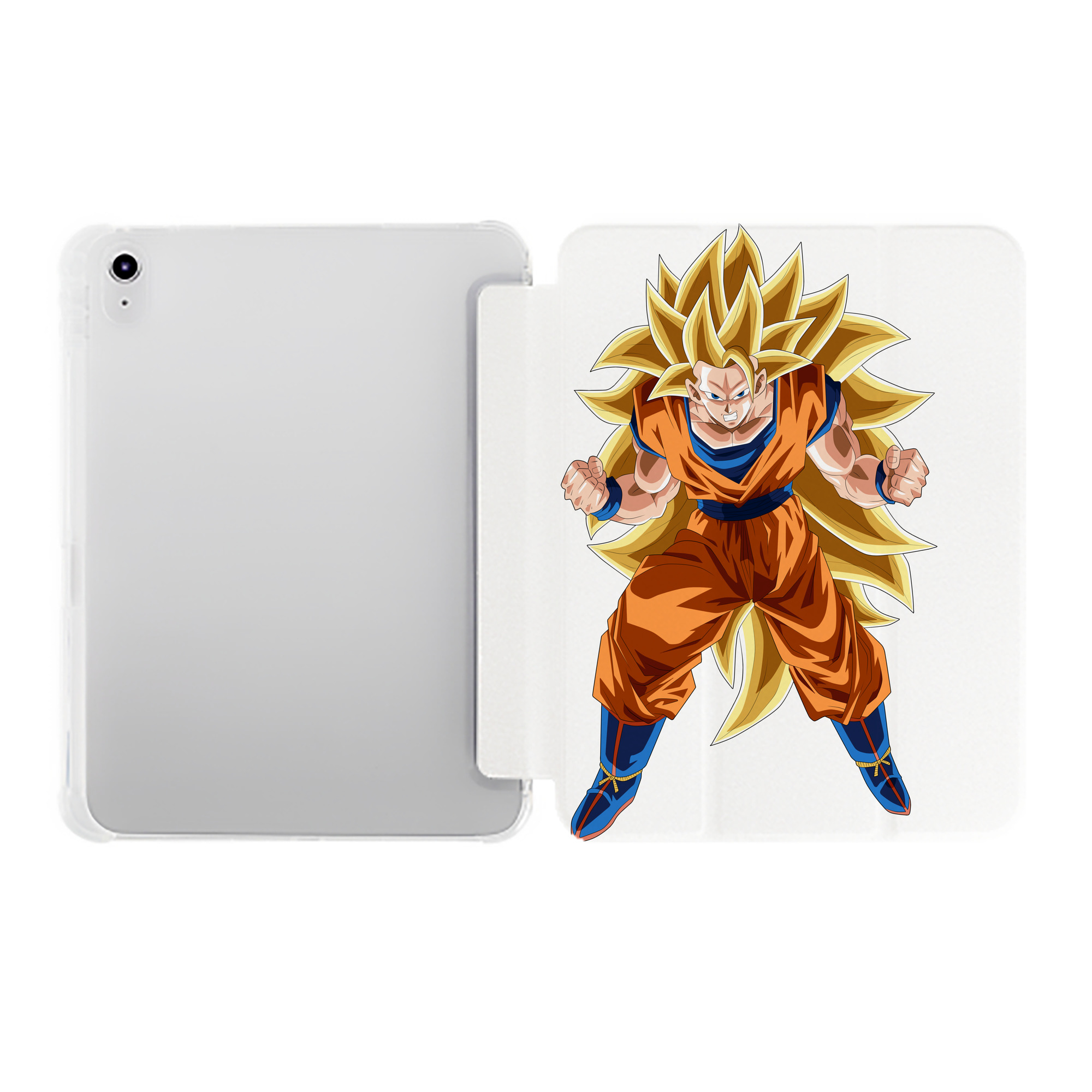 （画像用） ドラゴンボール 孫悟空（そん ごくう）Son Goku カカロット DRAGON BALL Kakarotto IPad ケース ペン収納付き 三つ折りスタンド PUレザー×シリコン 対応機種9.5/10.5/10.9インチ